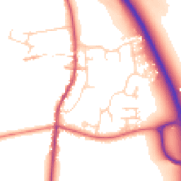 Daytime road noise heatmap for NG33 5HX
