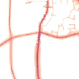 Daytime road noise heatmap for NG33 5JD