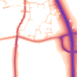 Daytime road noise heatmap for NG33 5JG