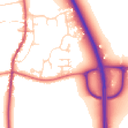Daytime road noise heatmap for NG33 5JQ