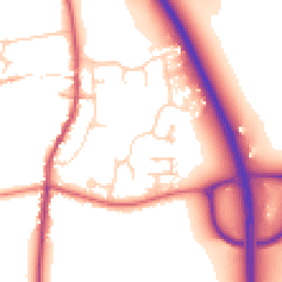 Daytime road noise heatmap for NG33 5JT