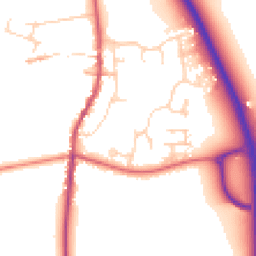 Daytime road noise heatmap for NG33 5JX