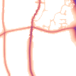 Daytime road noise heatmap for NG33 5LD