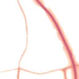 Night-time road noise heatmap for NG33 5NG