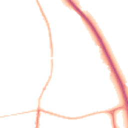 Night-time road noise heatmap for NG33 5NL