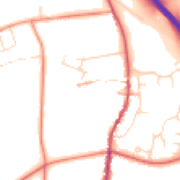 Daytime road noise heatmap for NG33 5SU