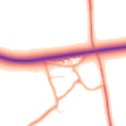 Daytime road noise heatmap for NG34 0AU