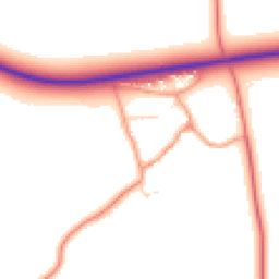 Daytime road noise heatmap for NG34 0AZ