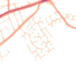 Daytime road noise heatmap for NG34 7GW