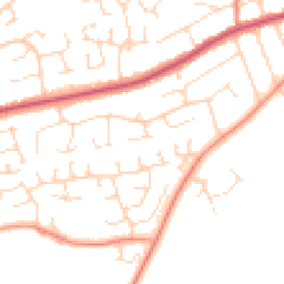 Daytime road noise heatmap for NG34 7LW