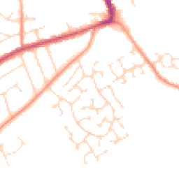 Daytime road noise heatmap for NG34 7NT