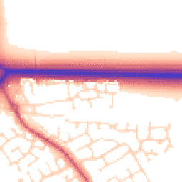 Daytime road noise heatmap for NG34 8YJ