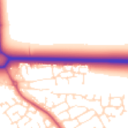 Daytime road noise heatmap for NG34 8YQ