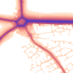 Daytime road noise heatmap for NG34 8ZX