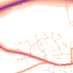 Daytime road noise heatmap for NG34 9GW