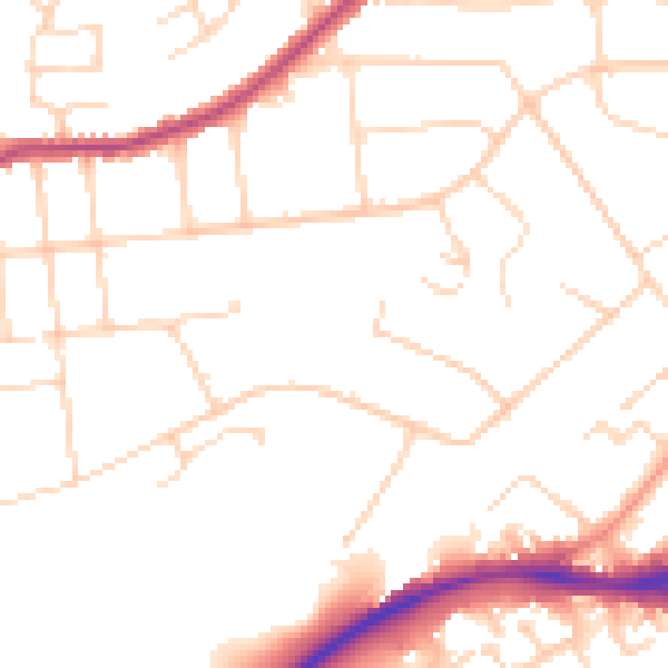Daytime road noise heatmap for NG4 1AS