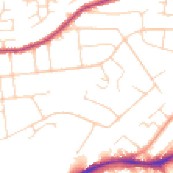 Daytime road noise heatmap for NG4 1AT