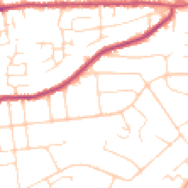 Daytime road noise heatmap for NG4 1BU