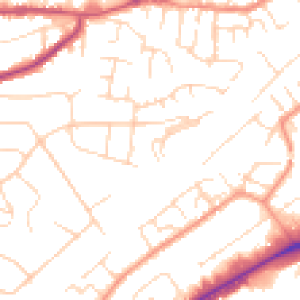 Daytime road noise heatmap for NG4 1DQ