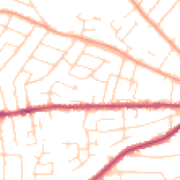 Daytime road noise heatmap for NG4 1FU