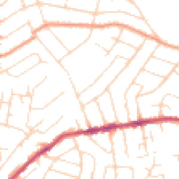 Daytime road noise heatmap for NG4 1JR