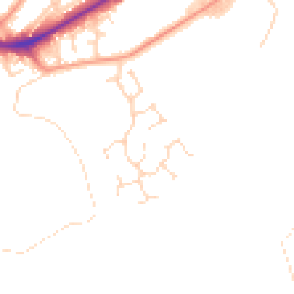 Daytime road noise heatmap for NG4 2DA