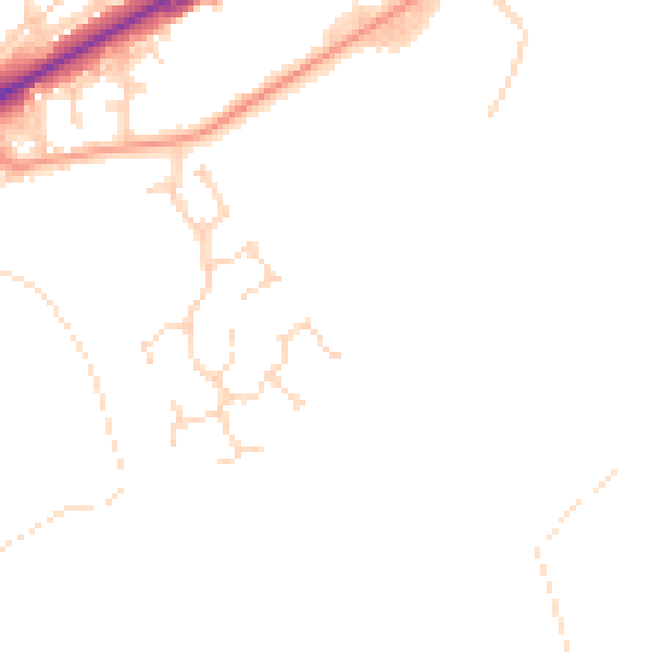 Daytime road noise heatmap for NG4 2DG
