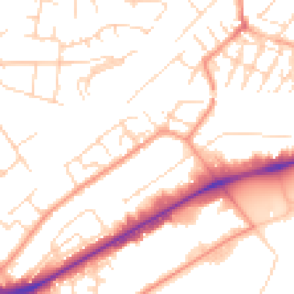 Daytime road noise heatmap for NG4 2GL