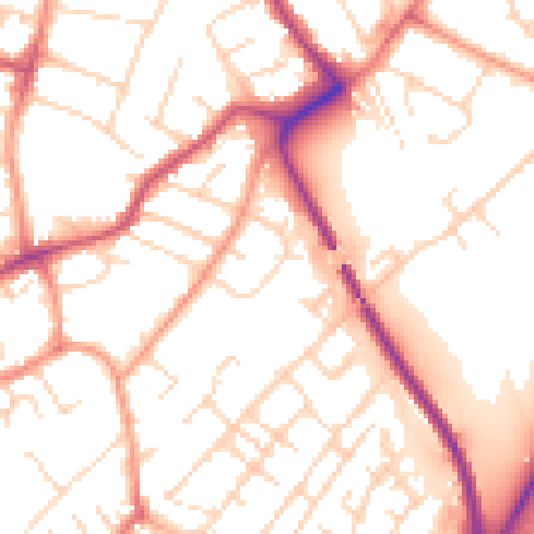 Daytime road noise heatmap for NG4 2QA