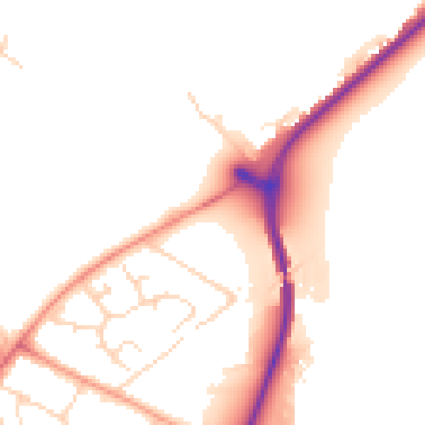 Daytime road noise heatmap for NG4 2SU
