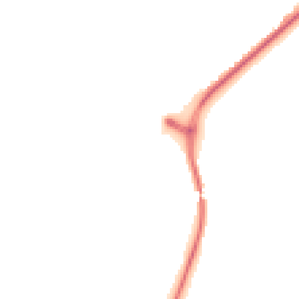 Night-time road noise heatmap for NG4 2SU