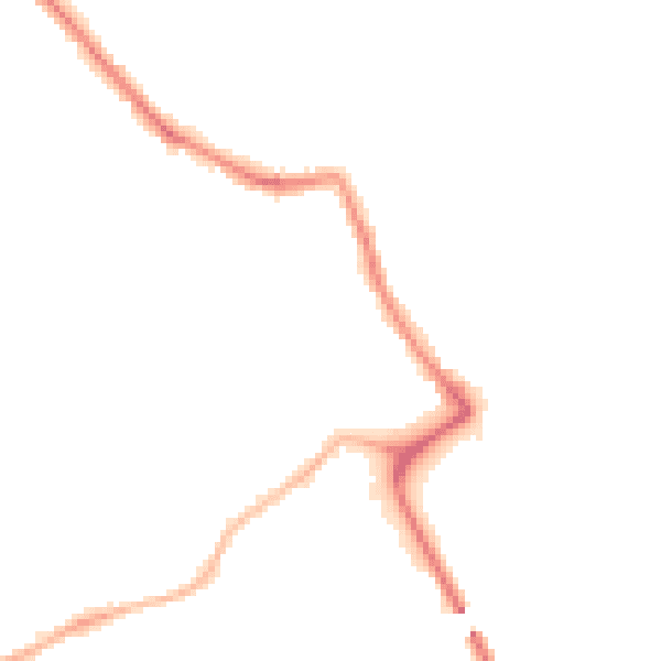Night-time road noise heatmap for NG4 3GU