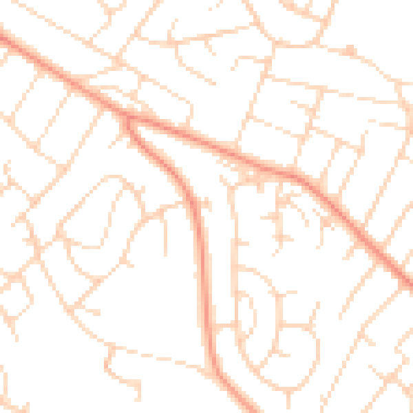 Daytime road noise heatmap for NG4 3RB