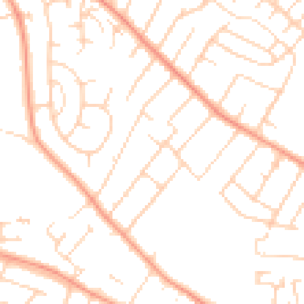 Daytime road noise heatmap for NG4 3RR