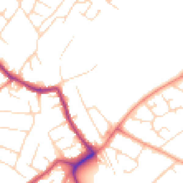 Daytime road noise heatmap for NG4 4AX