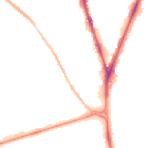 Night-time road noise heatmap for NG5 1AF