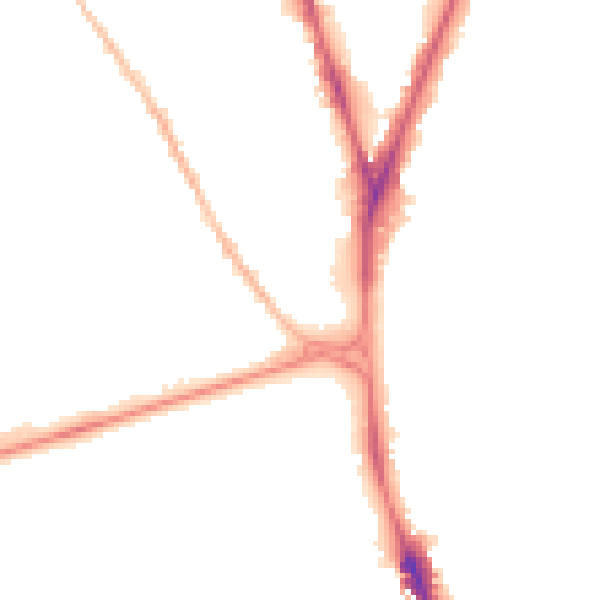 Night-time road noise heatmap for NG5 1AH
