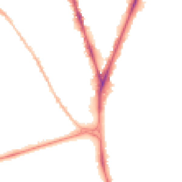 Night-time road noise heatmap for NG5 1AJ