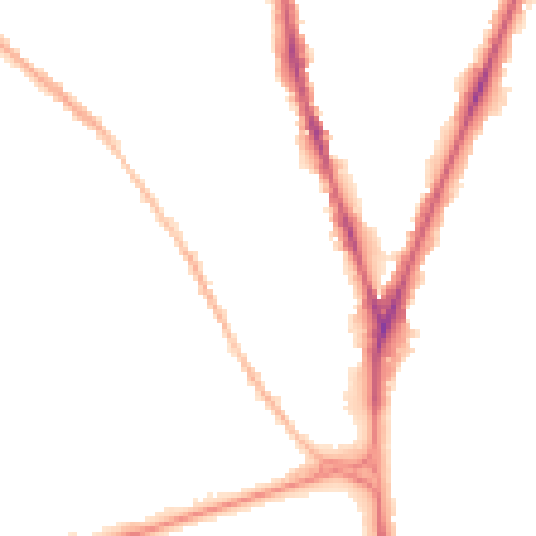 Night-time road noise heatmap for NG5 1AU