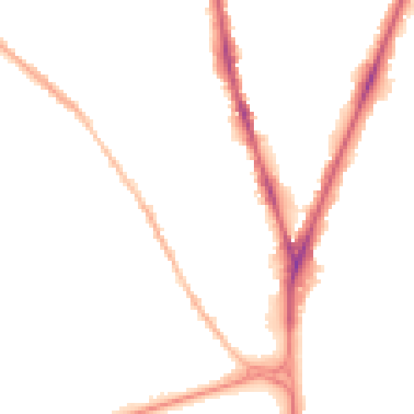 Night-time road noise heatmap for NG5 1AY