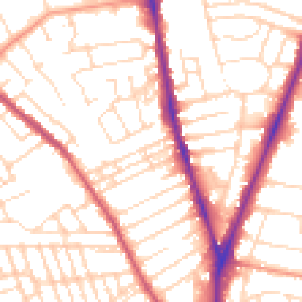 Daytime road noise heatmap for NG5 1BP