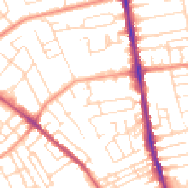 Daytime road noise heatmap for NG5 1DF
