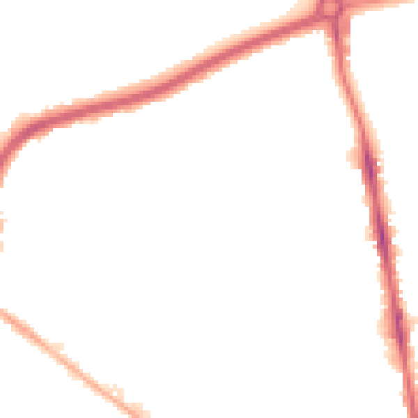 Night-time road noise heatmap for NG5 1DR