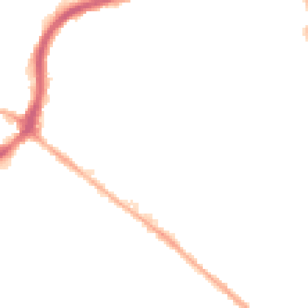 Night-time road noise heatmap for NG5 1EG