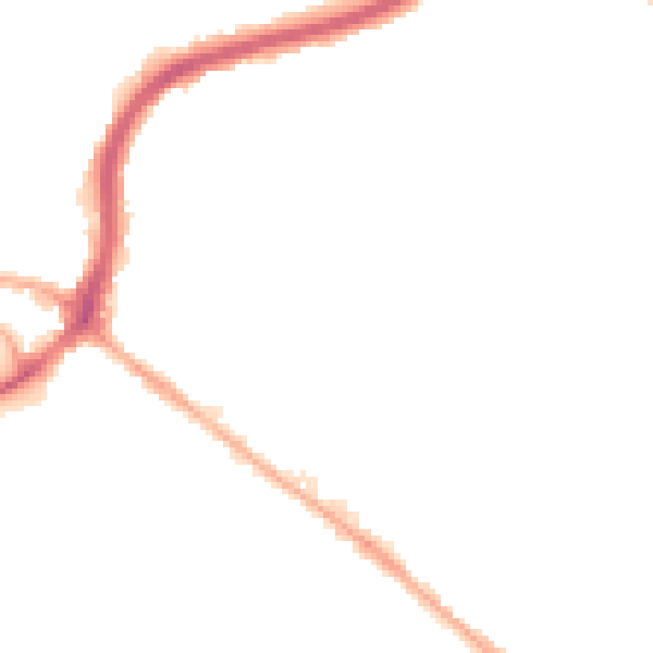 Night-time road noise heatmap for NG5 1EH