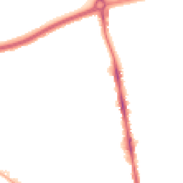 Night-time road noise heatmap for NG5 1FQ