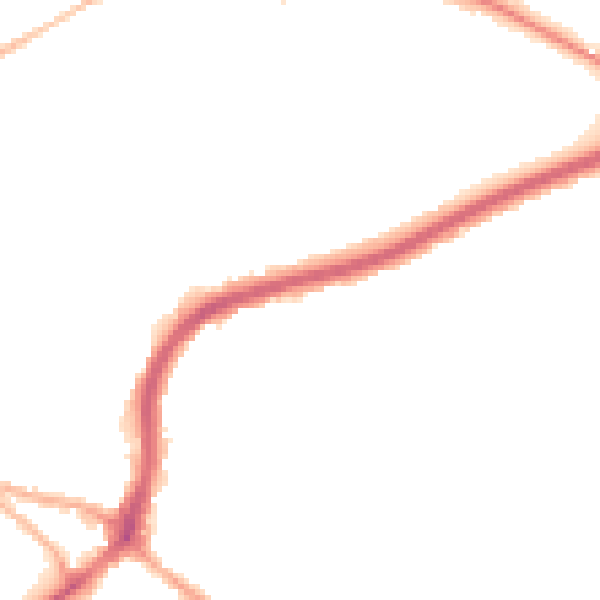 Night-time road noise heatmap for NG5 1HL