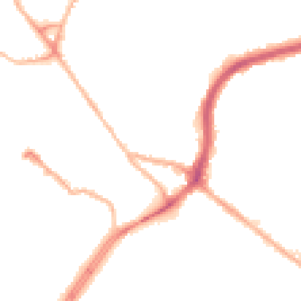 Night-time road noise heatmap for NG5 1JA