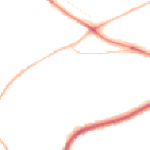 Night-time road noise heatmap for NG5 1LY