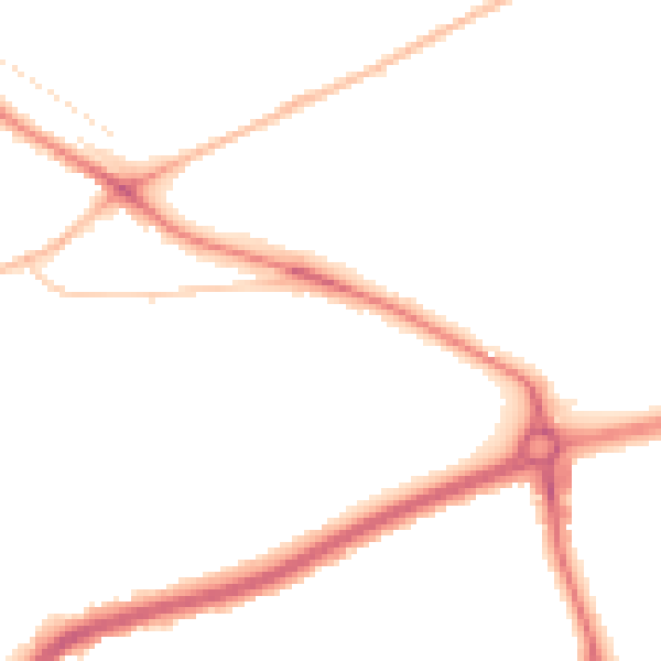 Night-time road noise heatmap for NG5 1PA
